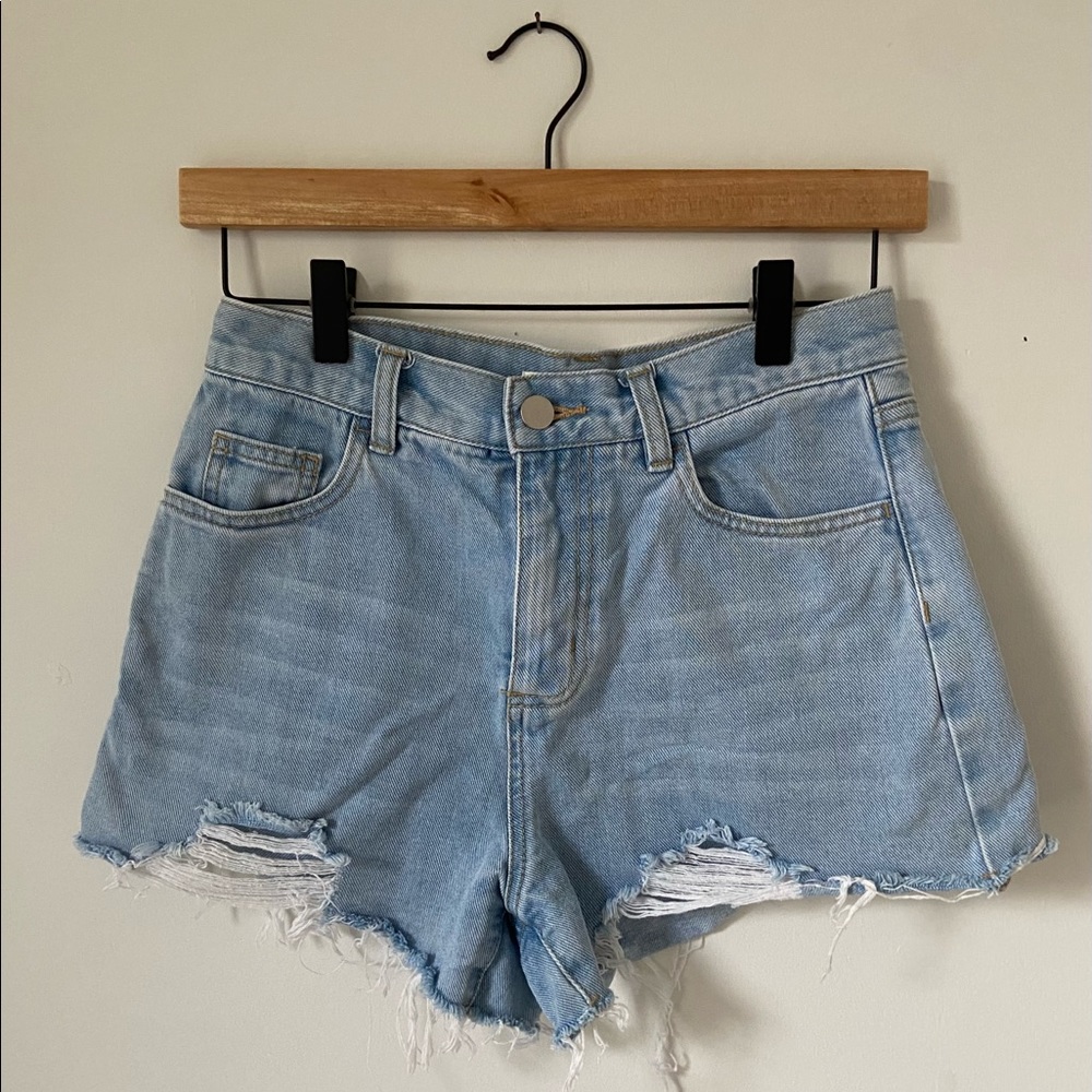 Oak and Fort - Jean Short - Light Blue - Size 26